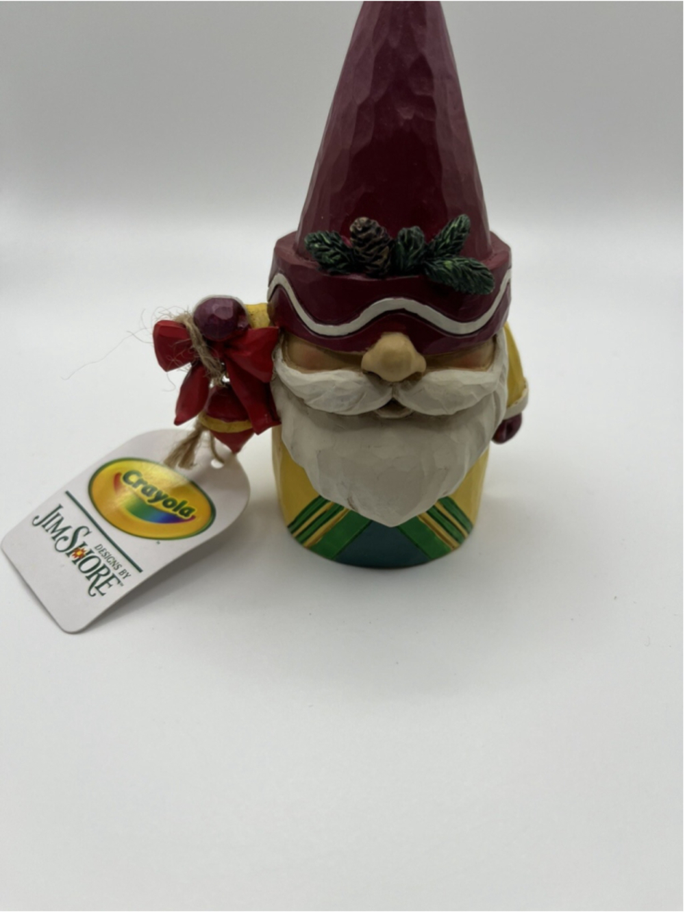Crayola by Jim Shore 6011241 CRAYOLA GNOME HOLDING ORNAMENT Resin Figurine NEW